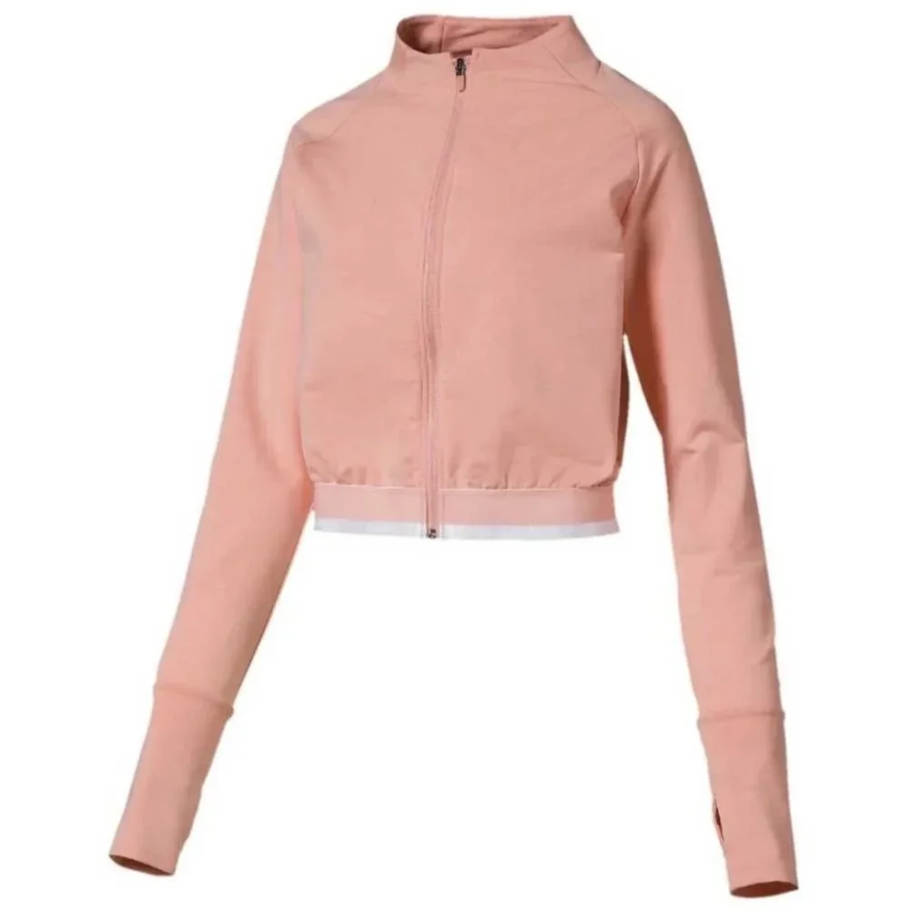 Puma Womens Peach Crop Track Jacket – Size S - Picture 3 of 12